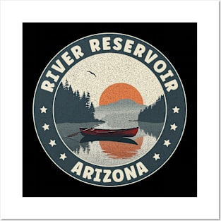 River Reservoir Arizona Sunset Posters and Art